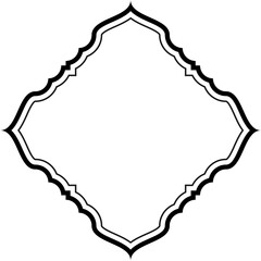 Islamic Amblem Design double lines Black Stroke silhouettes Design pictogram symbol visual illustration