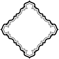 Islamic Amblem Design double lines Black Stroke silhouettes Design pictogram symbol visual illustration