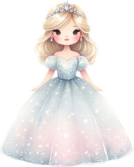 Fototapeta premium winter princess blond hair fairytale princess 01