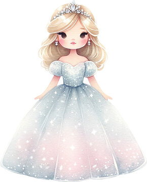winter princess blond hair fairytale princess 01
