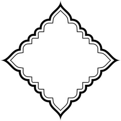 Islamic Amblem Design double lines Black Stroke silhouettes Design pictogram symbol visual illustration