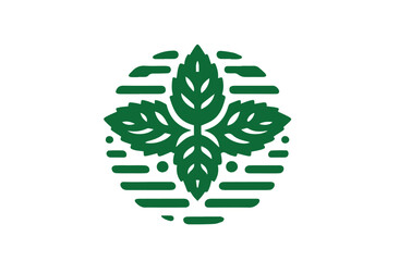 Fresh Mint Leaf Vector Illustration Icon © yasindu