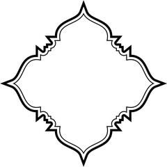 Islamic Amblem Design double lines Black Stroke silhouettes Design pictogram symbol visual illustration
