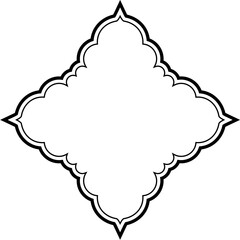 Islamic Amblem Design double lines Black Stroke silhouettes Design pictogram symbol visual illustration