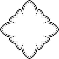 Islamic Amblem Design double lines Black Stroke silhouettes Design pictogram symbol visual illustration