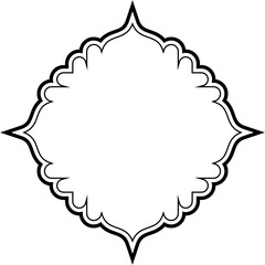 Islamic Amblem Design double lines Black Stroke silhouettes Design pictogram symbol visual illustration