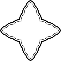 Islamic Amblem Design double lines Black Stroke silhouettes Design pictogram symbol visual illustration