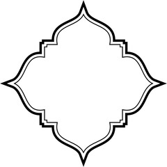 Islamic Amblem Design double lines Black Stroke silhouettes Design pictogram symbol visual illustration