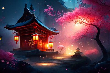 Celebrate Prosperity Chinese New Year and the Ancient Lunar Cycle, Generative Ai