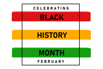 Black History Month 2024. Isolated on white background. PNG