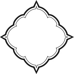 Islamic Amblem Design double lines Black Stroke silhouettes Design pictogram symbol visual illustration