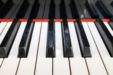 Piano keys, black and white