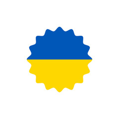 Ukraine flag png label badge