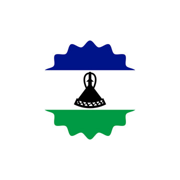 recommend clip art: Lesotho flag png label badge