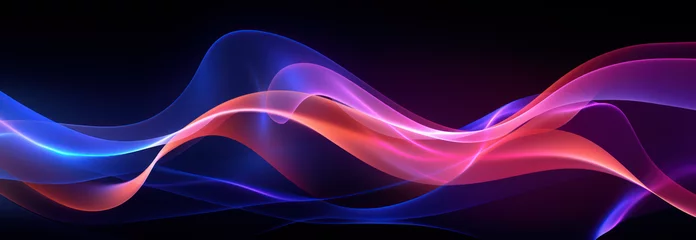 Fototapeten Colorful abstract 3D waves of fluid neon liquid  © Mik Saar