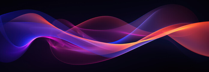 Fototapeta premium Colorful abstract 3D waves of fluid neon liquid 