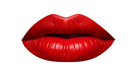 Red Lips Image, Transparent Lipstick, PNG Format, No Background, Isolated Mouth, Makeup Detail