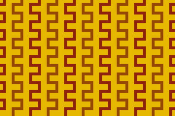 Red and brown lines pattern on yellow background