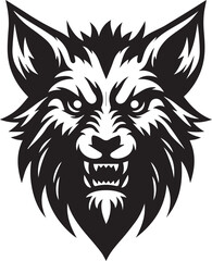 Beast Wolf Aggressive Face Vector