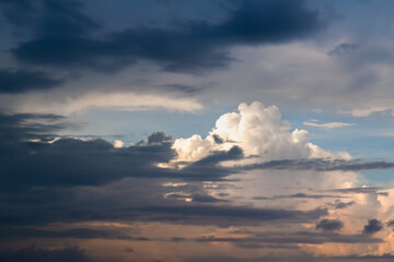 The sky and beautiful clouds . For the background to welcome the year 2024
