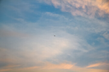 The sky and beautiful clouds resemble a dragon. For the background to welcome the year 2024