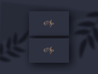 Ap logo design vector image