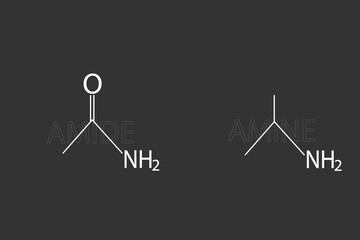 Amide or amine molecular skeletal chemical formula