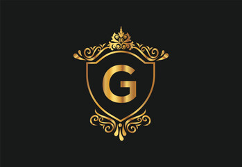 G latter logo design with nature beauty Premium Vector