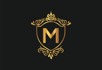 M latter logo design with nature beauty Premium Vector