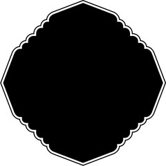 Islamic Amblem Design Glyph with outline Black Filled silhouettes Design pictogram symbol visual illustration