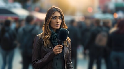 Hei&szlig;e Story: Reporterin liefert neueste Breaking News