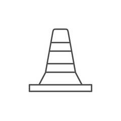 Traffic conus line outline icon