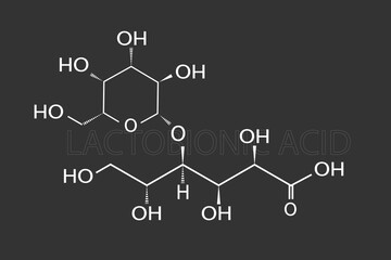 Lactobionic acid molecular skeletal chemical formula