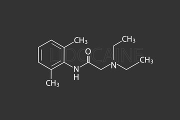 Lidocaine molecular skeletal chemical formula