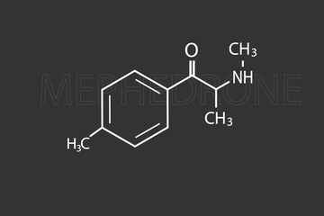 Mephedrone molecular skeletal chemical formula