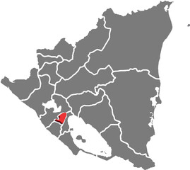 MASAYA DEPARTMENT MAP PROVINCE OF NICARAGUA 3D ISOMETRIC MAP