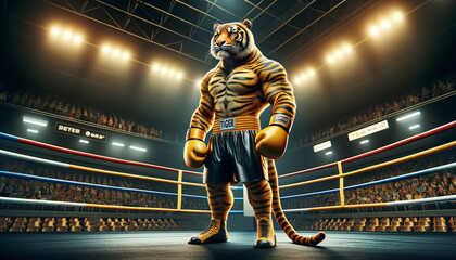 Fototapeta na wymiar Tigre boxeador
