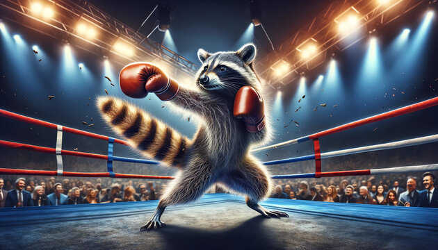 Mapache boxeador
