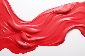Surface blank red paint on white background