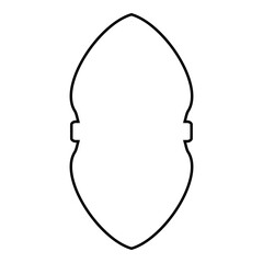 Islamic Vertical Frame Design Thin Line Black stroke silhouettes Design pictogram symbol visual illustration