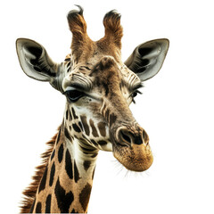 giraffe head isolated