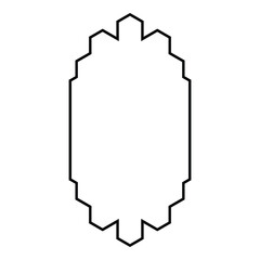 Islamic Vertical Frame Design Thin Line Black stroke silhouettes Design pictogram symbol visual illustration