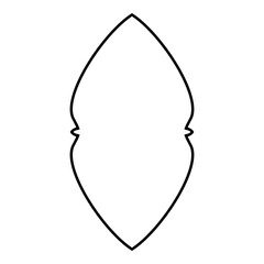 Islamic Vertical Frame Design Thin Line Black stroke silhouettes Design pictogram symbol visual illustration