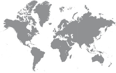 Fototapeta na wymiar Detailed world map with borders of states. Isolated world map. Isolated on white background. Vector illustration