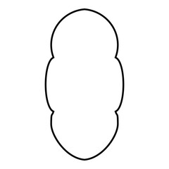 Islamic Vertical Frame Design Thin Line Black stroke silhouettes Design pictogram symbol visual illustration