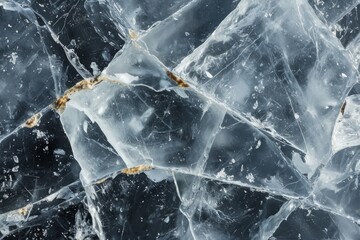 Cracked ice texture, frozen background