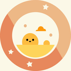 Happy cute sweet wallpaper background vector