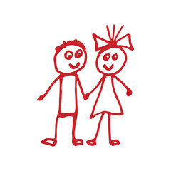 Valentine's Day two people in love holding hands