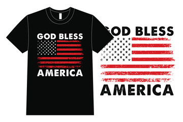 God Bless America T Shirt Design