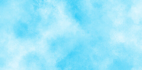 blue sky and clouds natural winter season, Beautiful landscape with clouds and fogg, White cumulus clouds surrounding randomly in blue sky, fluffy clouds on blue sky in winter season morning.